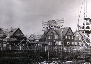Aufbau Holzhaussiedlung 1926