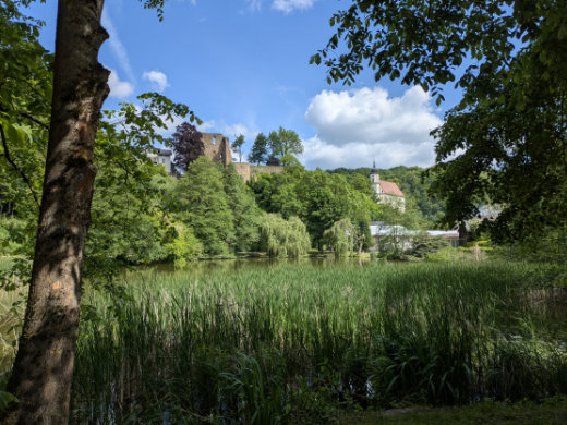 Park mit See inTharandt